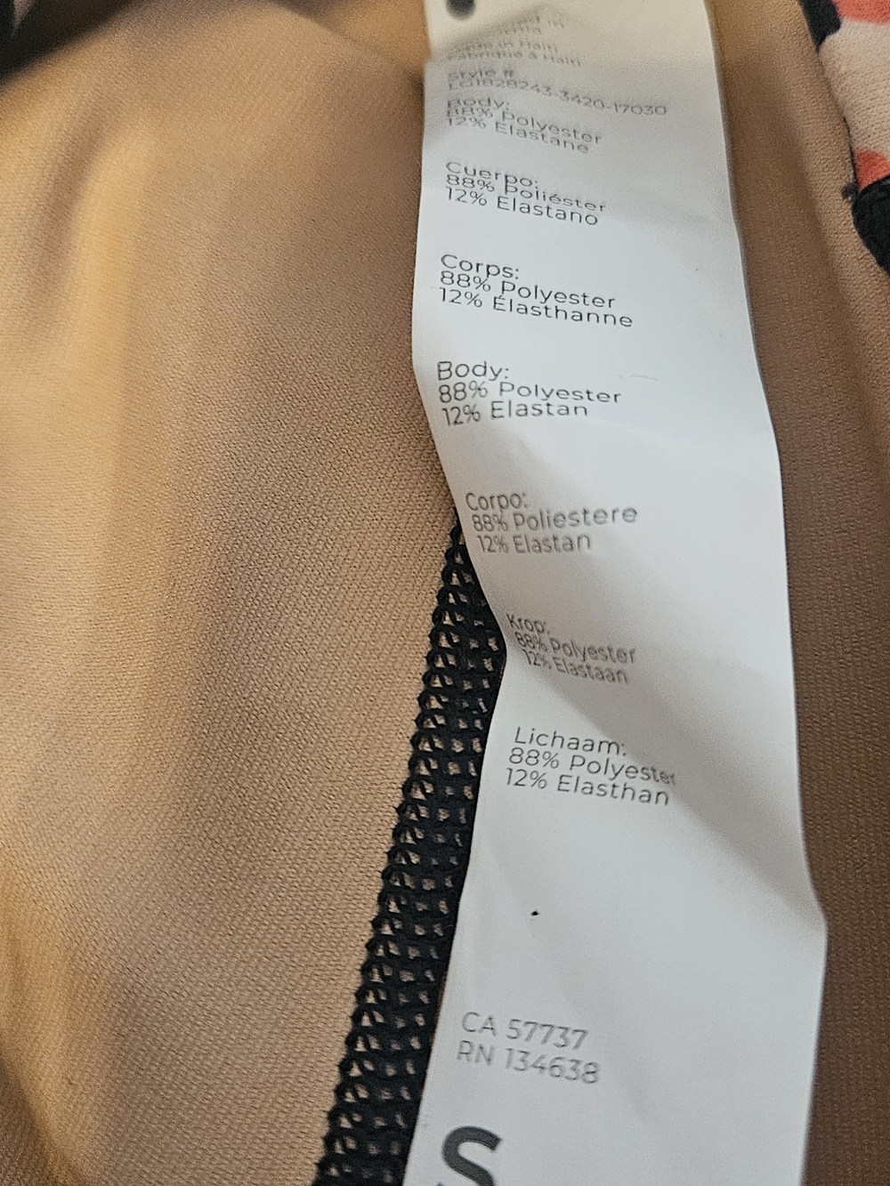 Fabletics PowerHold Leopard Print Leggings in Cream, Black & Orange - Picture 8 of 8